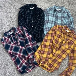 4 Abercrombie Kids flannels